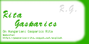 rita gasparics business card